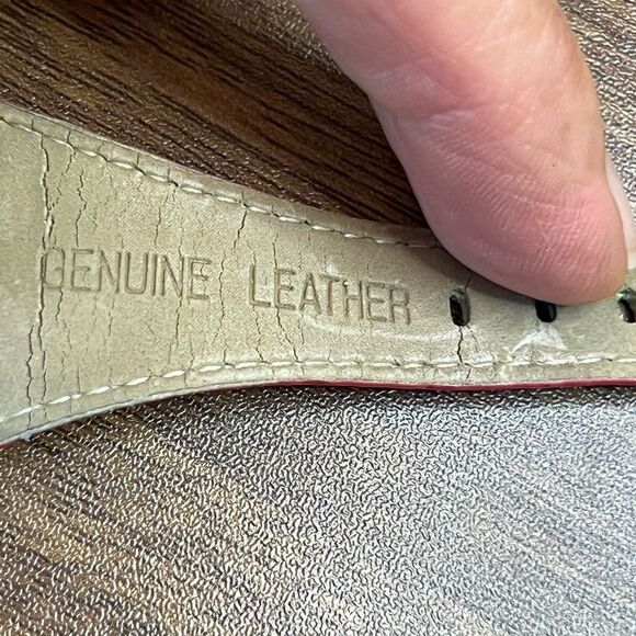 Ecclessi Sterling Silver and Red Leather Oval Face Watch - Picture 5 of 6